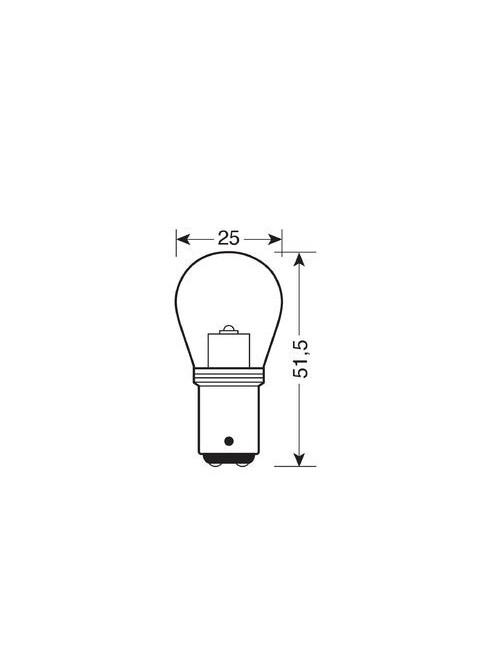 Mega-Led 16 - 1 Smd x 16 chips - (P21/5W) - BAY15d - 2 pz - D/Blister - Bianco