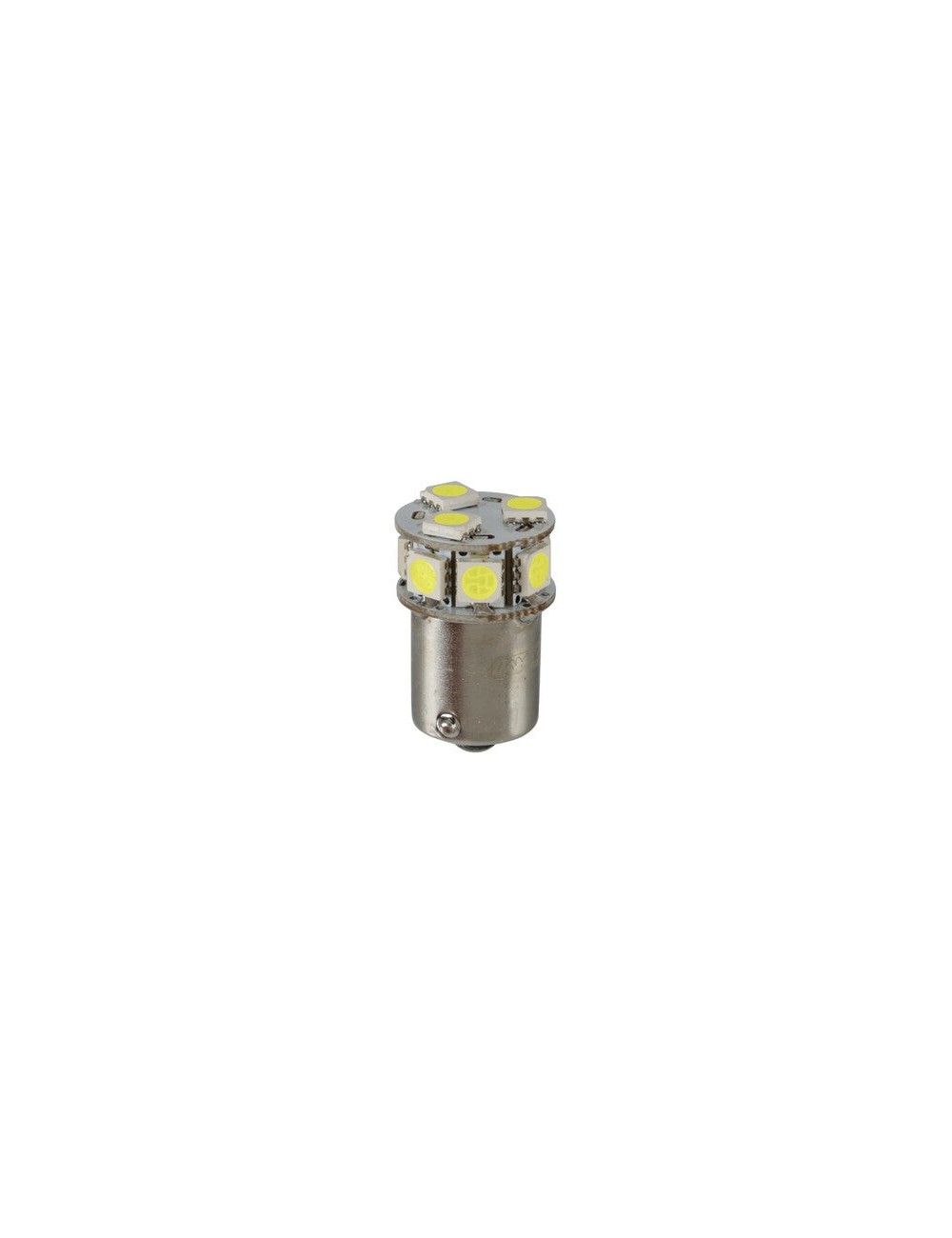 24/32V Led series - 10 SMD x 1 chip - (P21W) - BA15s - 1 pz - D/Blister - Bianco - Doppia polarità - Resistenza incorporata