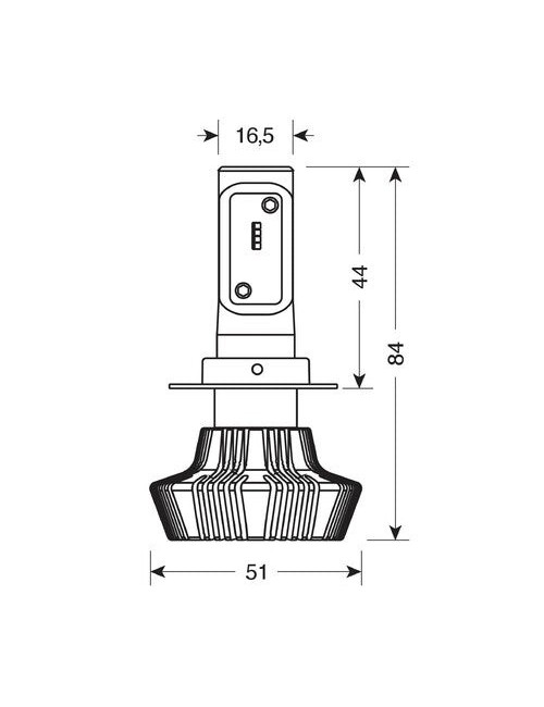 10/30V Halo Led Serie 1 - (H7) - 25W - PX26d - 1 pz - Scatola