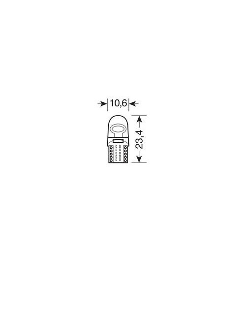 24/32V Led Series - 2 Led COB - (T10) - W2,1x9,5d - 2 pz - D/Blister - Bianco