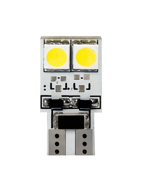 24V Hyper-Led 12 - 4 SMD x 3 chips - (T10) - Bifocus - W2,1x9,5d - 2 pz - D/Blister - Doppia polarità - Resistenza incorporata