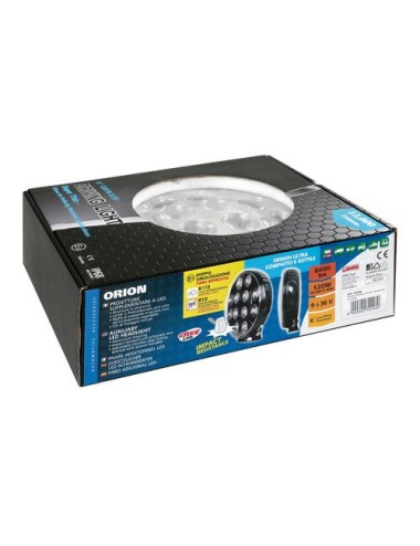 Orion, proiettore supplementare a 12 Led - 9/36V - Ø 215 mm - Cromo