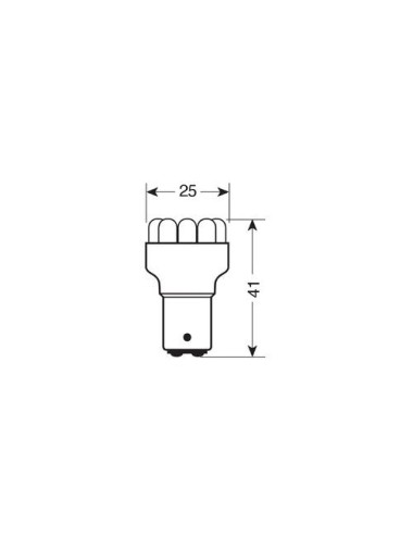 24V Lampada Multi-Led 12 Led - (P21/5W) - BAY15d - 1 pz - D/Blister - Bianco