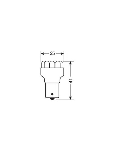 24V Lampada Multi-Led 12 Led - (PY21W) - BAU15s - 1 pz - D/Blister - Arancio