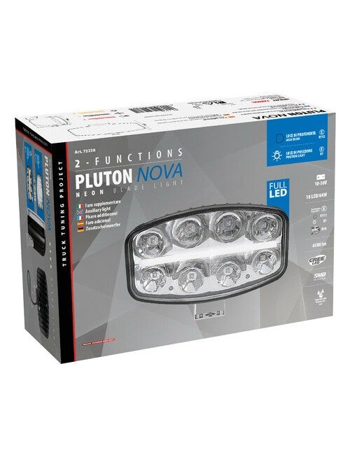 Pluton Nova, faro di profondità LED con luce di posizione - 10/30V - 245x140 mm