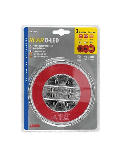 Rear O-LED, fanale posteriore 3 funzioni a led 12/24V