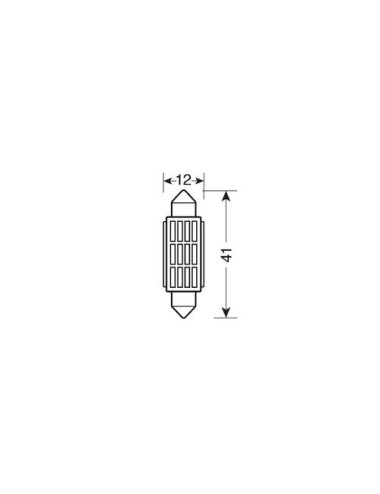 0/30V Led Series - 12 SMD x 1 chip - 12x41 mm - SV8,5-8 - 1 pz - D/Blister - Bianco - Doppia polarità - Resistenza incorporata