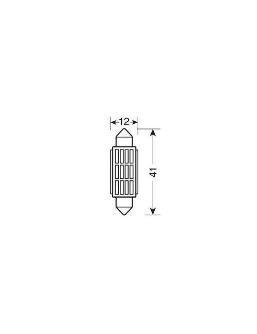 0/30V Led Series - 12 SMD x 1 chip - 12x41 mm - SV8,5-8 - 1 pz - D/Blister - Bianco - Doppia polarità - Resistenza incorporata