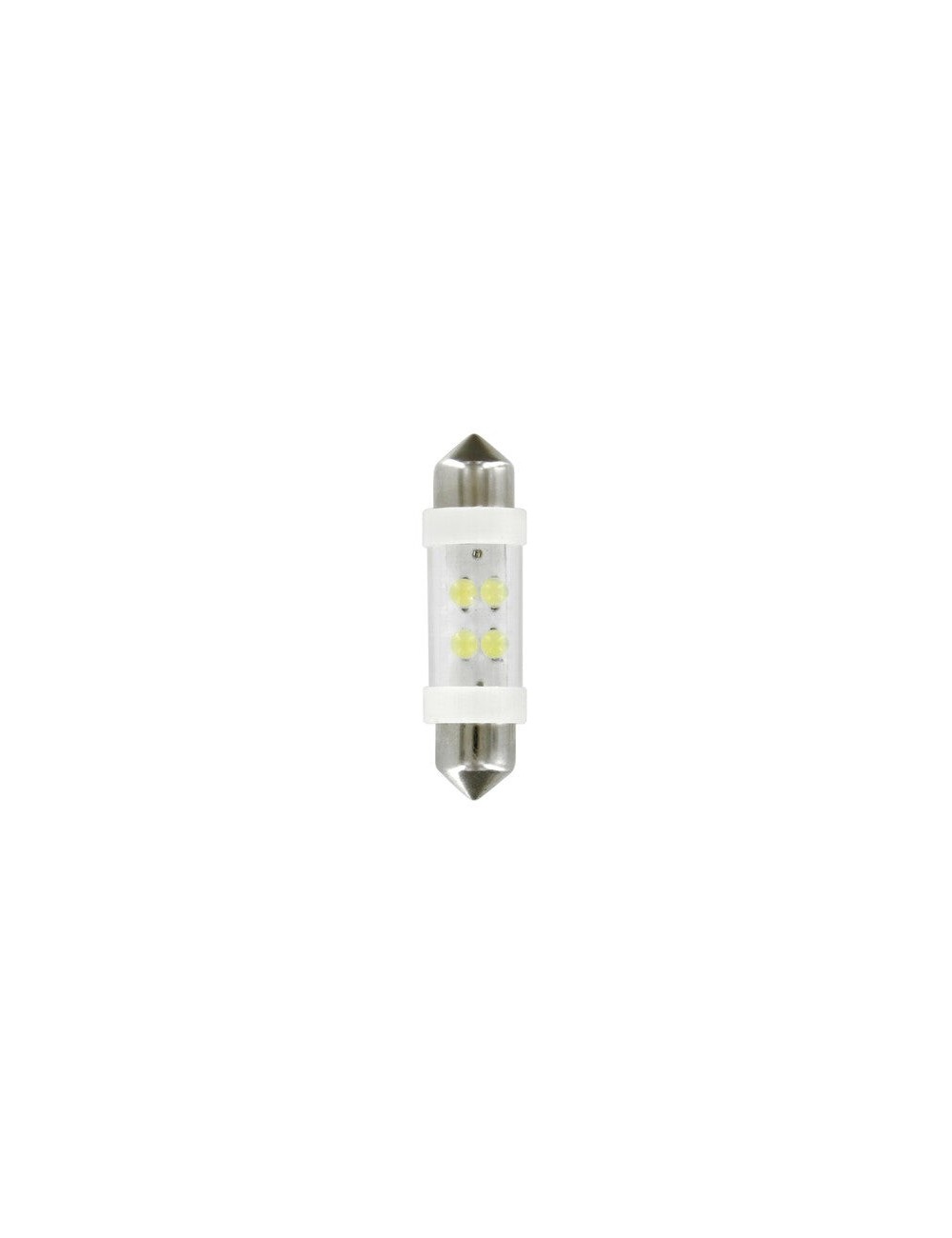 24V Led Series - 4 Led - 11x38 mm - SV8,5-8 - 2 pz - Scatola - Bianco/Blu