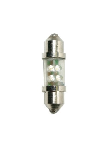 24V Led Series - 4 Led - 11x38 mm - SV8,5-8 - 2 pz - Scatola - Bianco/Blu