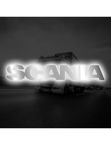 Scania retroilluminata - Scritta scania acciaio retroilluminato