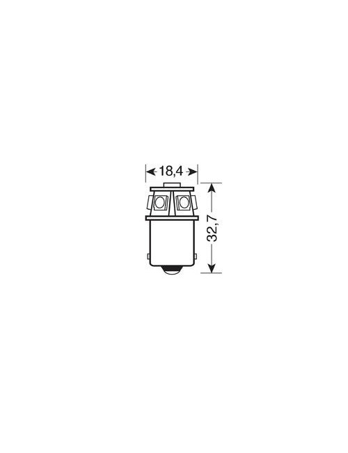 4/28V Led Series - 6 SMD x 3 chips - (R5W-R10W) - BA15s - 20 pz - Busta - Bianco - Doppia polarità