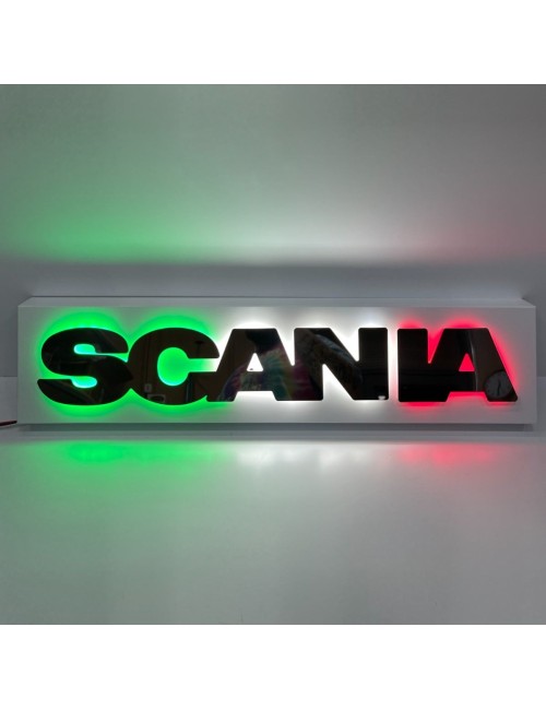 Scania Tricolore - Scritta scania acciaio retroilluminato