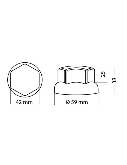 Set 10 copribulloni universali in ABS - Ø 32/33 mm - Cromo