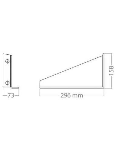 Set 2 staffe di fissaggio per serbatoio acqua 30 L