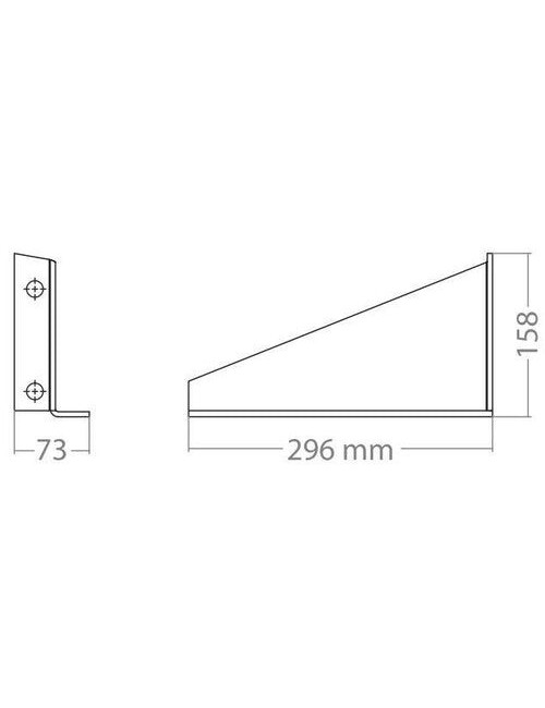 Set 2 staffe di fissaggio per serbatoio acqua 30 L