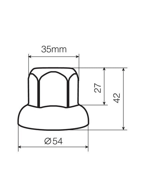 Set 500 copribulloni in acciaio inox lucidato - Ø 32/33 mm