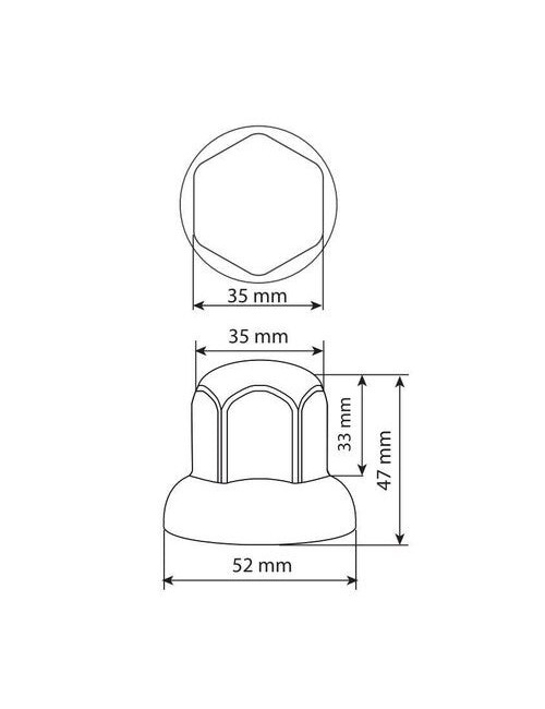 Set 500 copribulloni in acciaio, testa tonda - Ø 32/33 mm