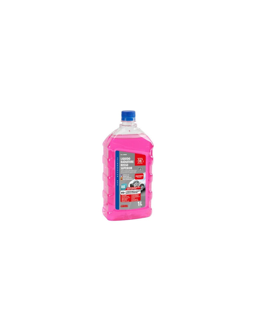 Superior-Rosso G12+, liquido antigelo concentrato (-36°C) - 1 L/5 L