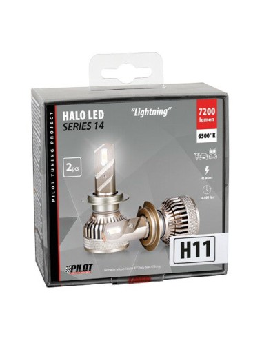 9/32V Halo Led Serie 14 Lightning - (H11) - 45W - PGJ19-2 - 2 pz - Scatola