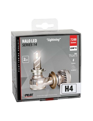 9/32V Halo Led Serie 14 Lightning - (H4) - 45W - P43t - 2 pz - Scatola