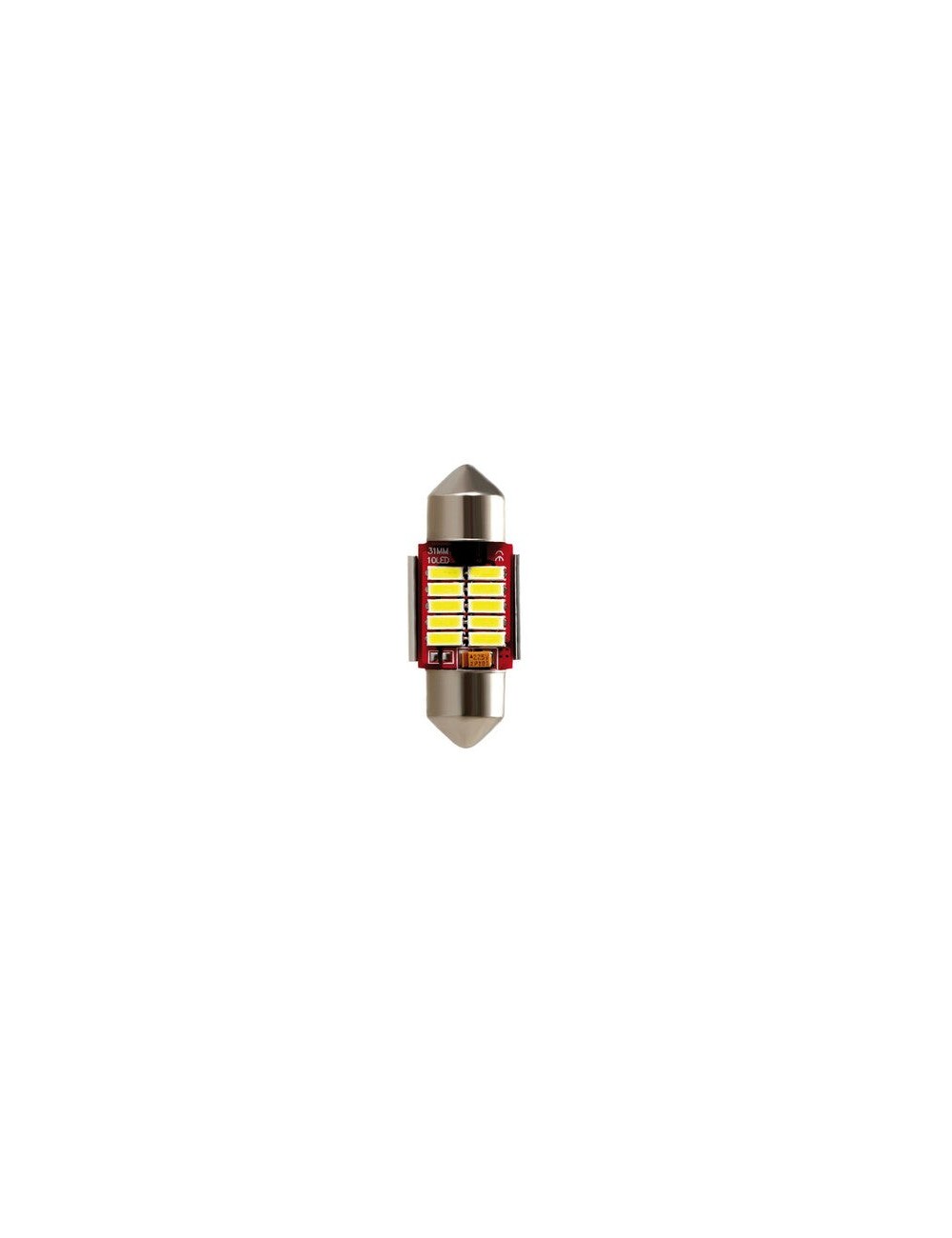 10/30V Led Series - 10 SMD x 1 chip - 12x31 mm - SV8,5-8 - 1 pz - D/Blister - Bianco - Doppia polarità - Resistenza incorporata