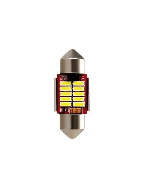 10/30V Led Series - 10 SMD x 1 chip - 12x31 mm - SV8,5-8 - 1 pz - D/Blister - Bianco - Doppia polarità - Resistenza incorporata