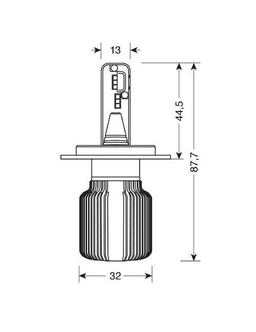 9/32V Halo Led Serie 3 Blade - (H4) - 20W - P43t - 2 pz - Scatola