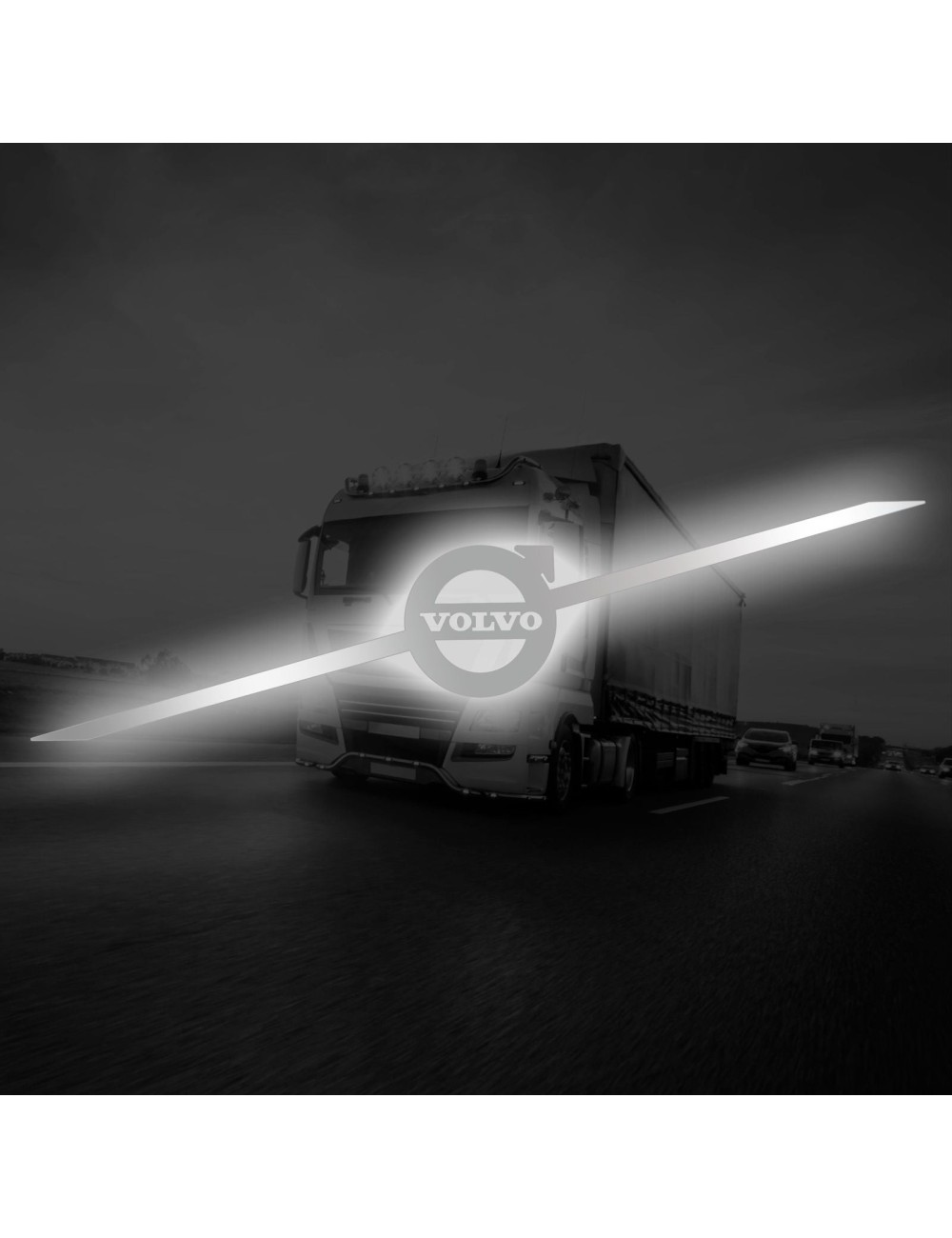 Volvo fh5 Acciaio Specchio - Logo volvo acciaio retroilluminato