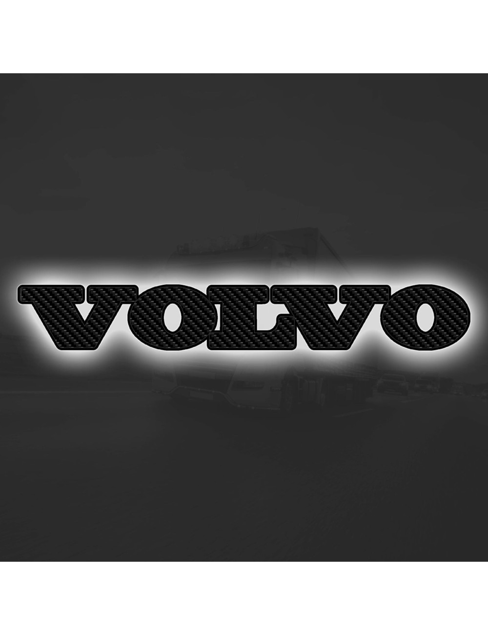 Volvo lettere carbon look - Scritta volvo retroilluminato