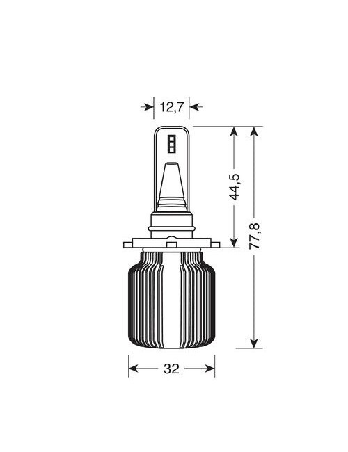 9/32V Halo Led Serie 3 Blade - (HB3 9005) - 20W - P20d - 2 pz - Scatola