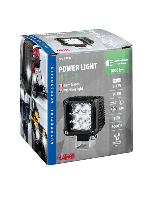 WL-18, faro ausiliario a 9 Led - 9/32V - Bianco