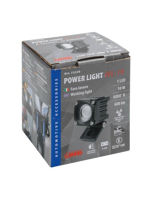 WL-19, faro ausiliario a 1 Led - 9/32V - Luce ampia - Bianco