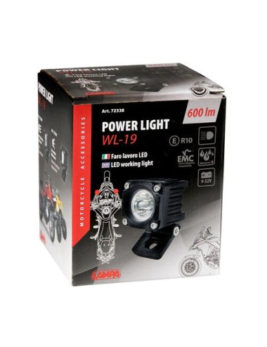 WL-19, faro ausiliario a 1 Led - 9/32V - Luce focalizzata - Bianco