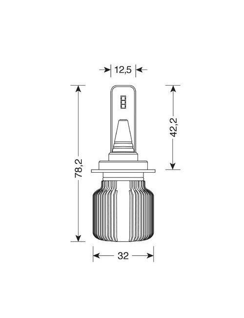 9/32V Halo Led Serie 3 Blade - (HIR2 9012) - 20W - PX22d - 2 pz - Scatola