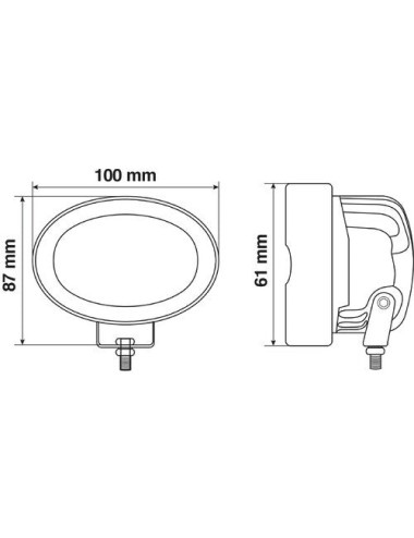 WL-23, faro lineare di segnalazione - 10/80V - Luce rossa