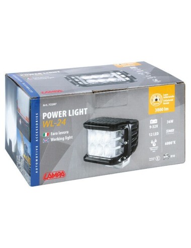 WL-24, faro ausiliario a 12 Led - 9/32V - Bianco