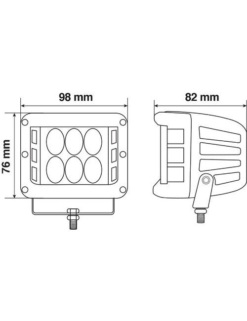 WL-24, faro ausiliario a 12 Led - 9/32V - Bianco