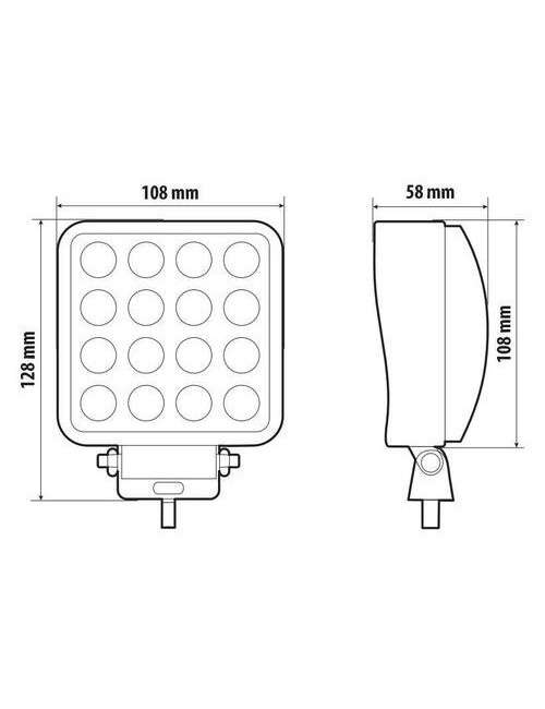 WL-25, faro ausiliario a 16 Led - 9/32V - Bianco