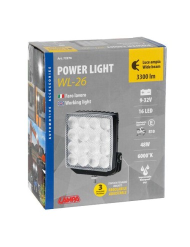 WL-26, faro ausiliario a 16 Led - 10/30V - Bianco