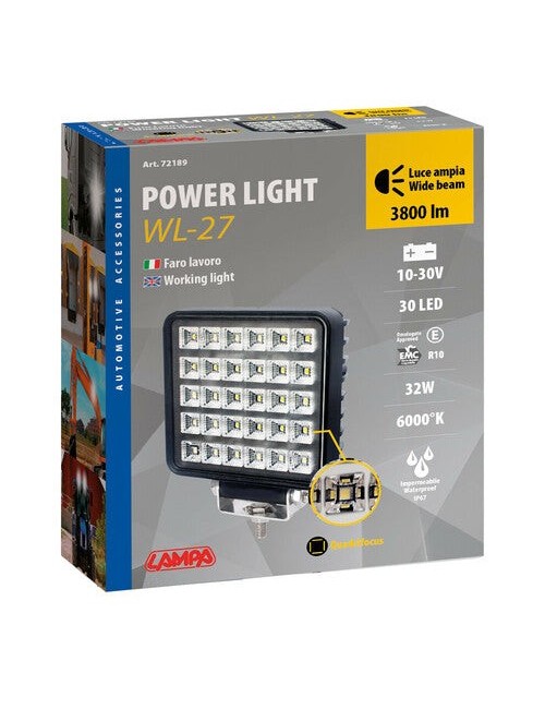 WL-27, faro ausiliario a 30 Led - 10/30V - Bianco