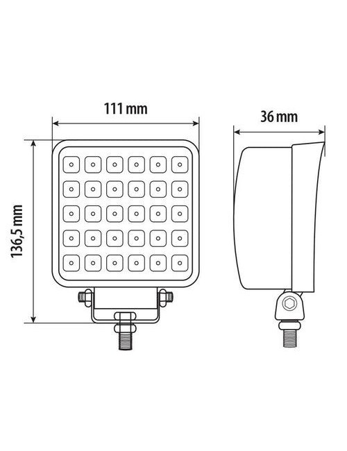 WL-27, faro ausiliario a 30 Led - 10/30V - Bianco