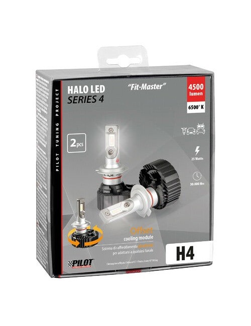 9/32V Halo Led Serie 4 Fit-Master - (H4) - 25W - P43t - 2 pz - Scatola