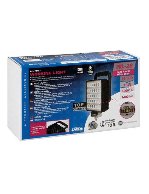 WL-28, faro ausiliario a 16 Led - 10/30V - Bianco