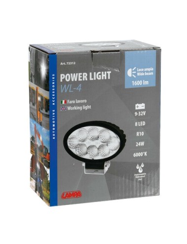 WL-4, faro ausiliario a 8 Led - 10/30V - Bianco