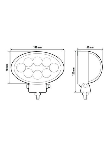 WL-4, faro ausiliario a 8 Led - 10/30V - Bianco