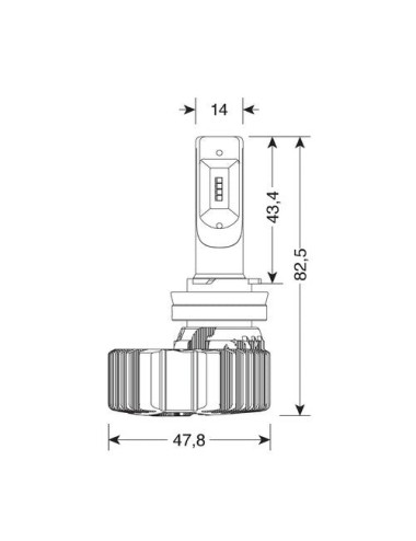 9/32V Halo Led Serie 4 Fit-Master - (H8-H9-H11-H16) - 25W - PGJ19-X - 2 pz - Scatola