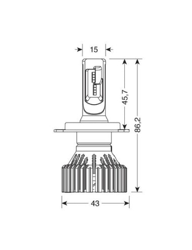 9/32V Halo Led Serie 6 Standard - (H4) - 30W - P43t - 2 pz - Scatola