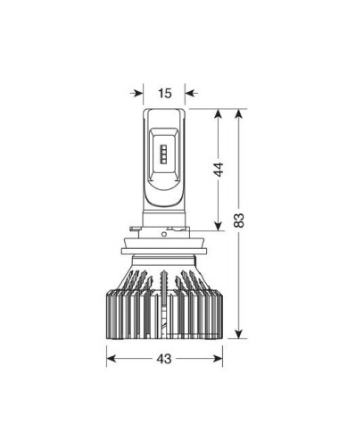 9/32V Halo Led Serie 6 Standard - (H8-H9-H11-H16) - 30W - PGJ19-X - 2 pz - Scatola