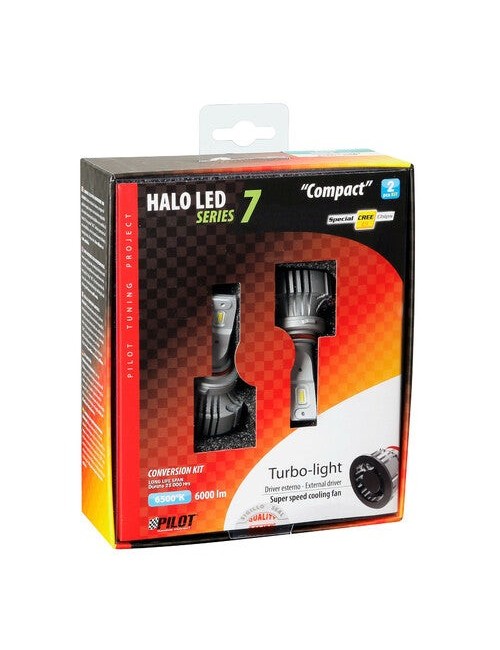 9/32V Halo Led Serie 7 Compact - (H10-HB3 9005) - 36W - P20d - 2 pz - Scatola